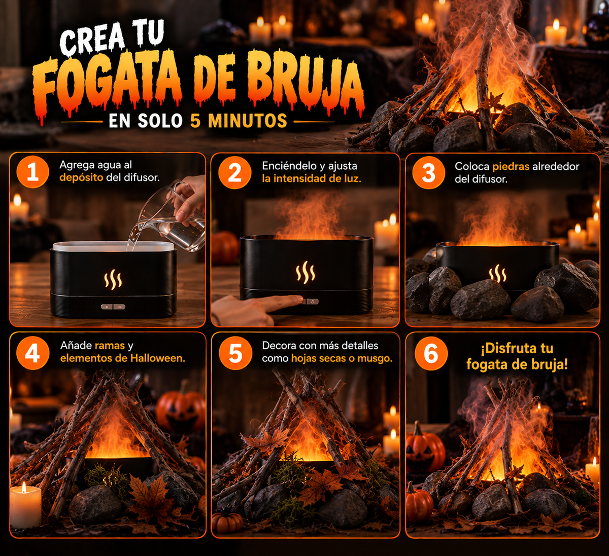 Difusor Efecto Llama 2x1