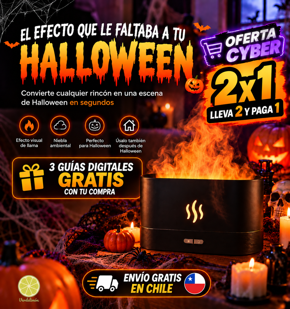 Difusor Efecto Llama 2x1